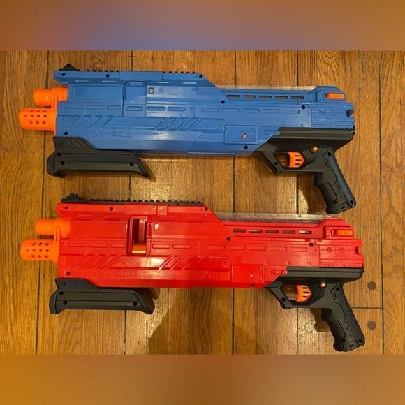 NERF Rival Atlas XVI-1200 Blaster - Red/Blue Set great condition - Picture 2 of 5
